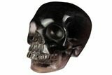 Realistic, Carved, Banded Purple Fluorite Skull #151018-2